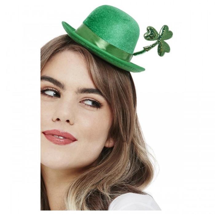 Smiffys Chapéu-coco feminino/feminino de luxo mini St Patricks Day One Size verde