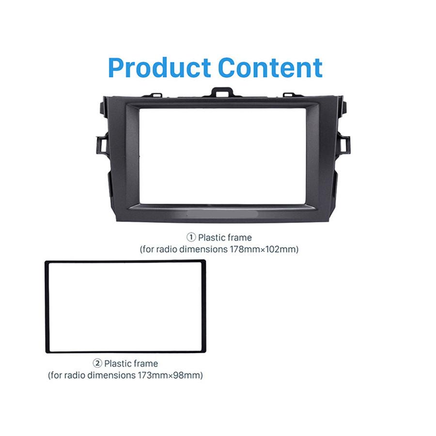 Double Din Car Stereo Radio Fascia Panel Frame For Toyota Corolla 2008 2009 2010
