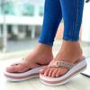 Plus Size Women 'S Shoes  Rhinestone Sponge Platform Sandals Wedge Slippers Summer Flip Flops Women Flat Beach Slippers