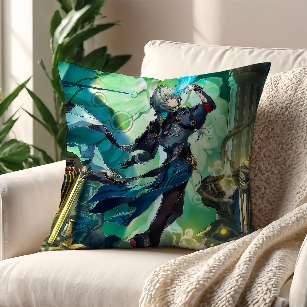 Game Anaxa Honkai Star Rail cushion cover Pillow Cover Decoration Room Home Sofa living Office Car Nordic Simplicity