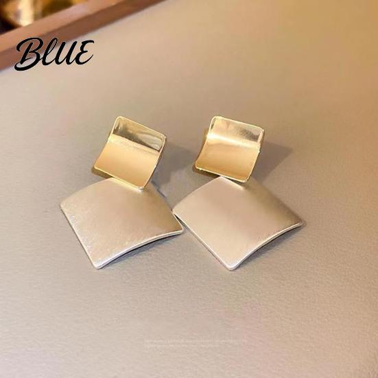Long Earrings 1 Pair Women Geometric Design Sparkling Lightweight Drop