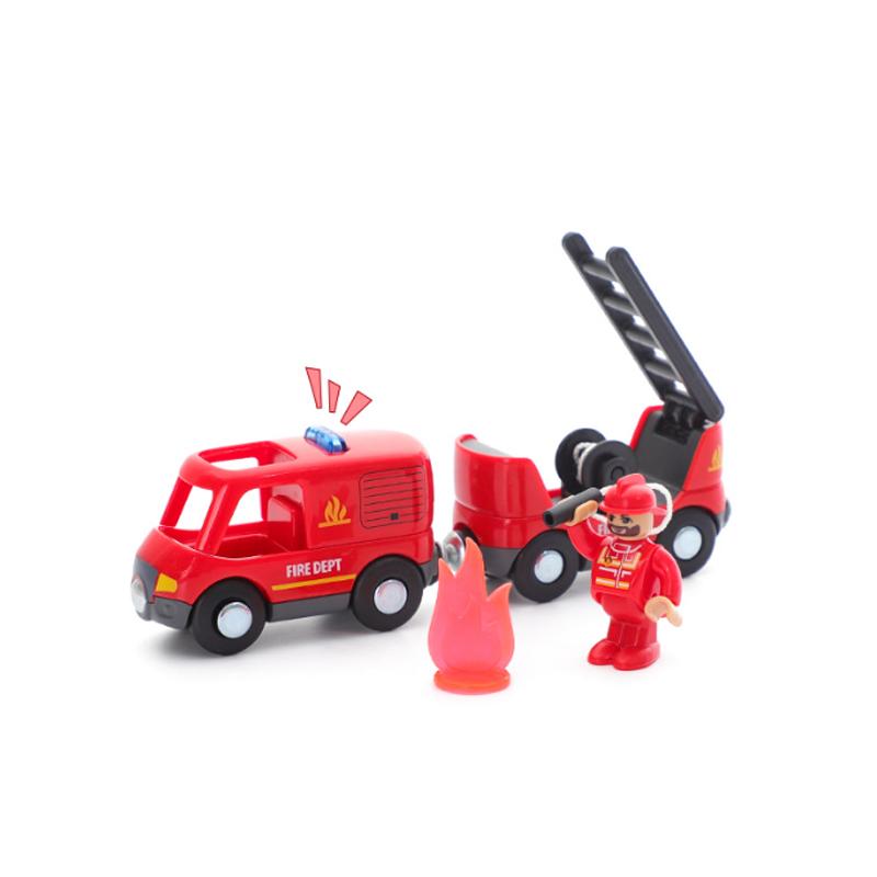 New Multifunctional Magnetic Car Ambulance Police Car Compatible with Thomas Wooden Track Train Toys For Kids