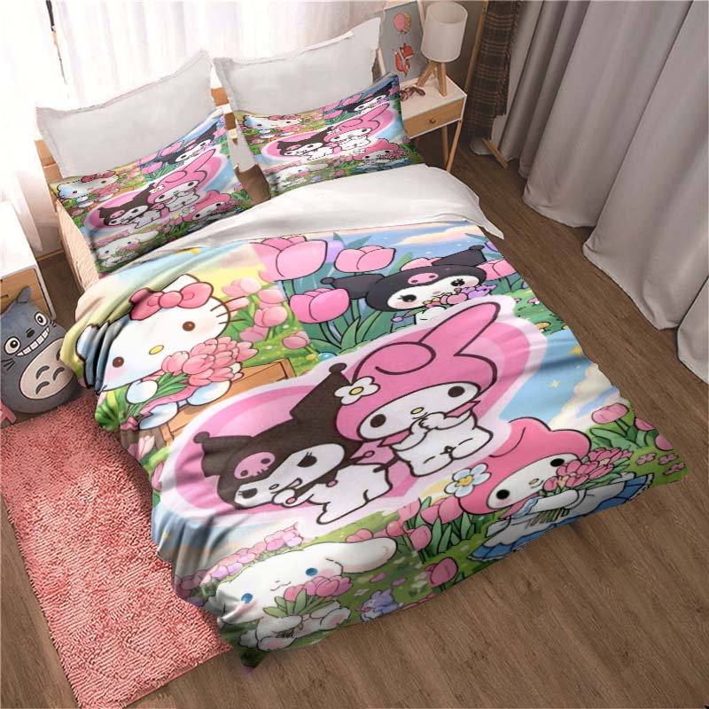 Soft and Comfortable Duvet Cover, (My Melody) Children's Bedding Set Gift, Available in King, Large, Single and Double Sizes.