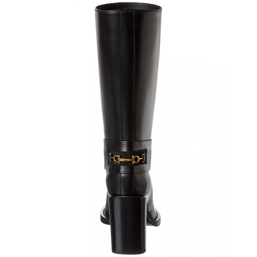 Salvatore Ferragamo Ferragamo Alan 85 Leather Boot Black