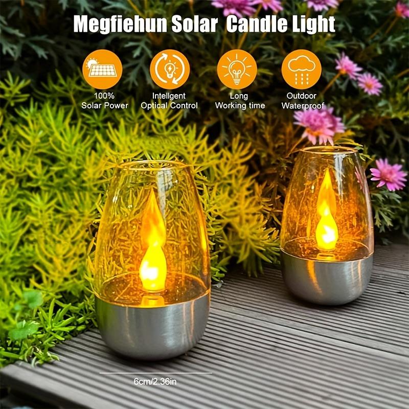 6pcs Flameless Flickering Candles, Outdoor Solar Lights, IP44, Suitable For: Decorate Parties, Weddings, Bars, Home, Dinner Outdoor Picnics
