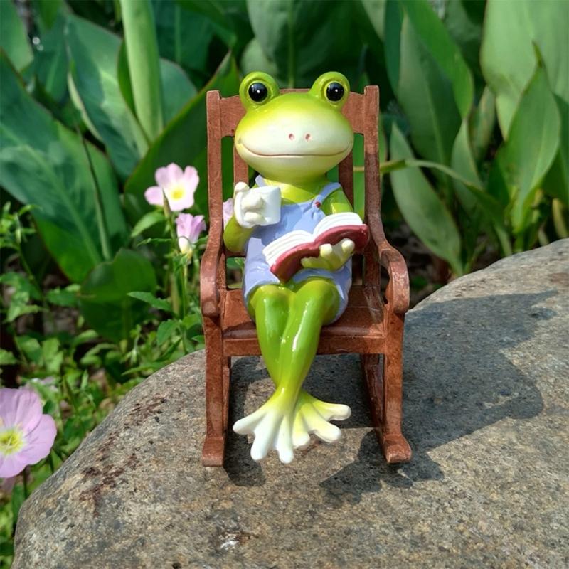 Charm Resin Animal Sculpture Artistic Figure With Tiny Couch Home Decors For Collectors Eye Catching Animal Decors
