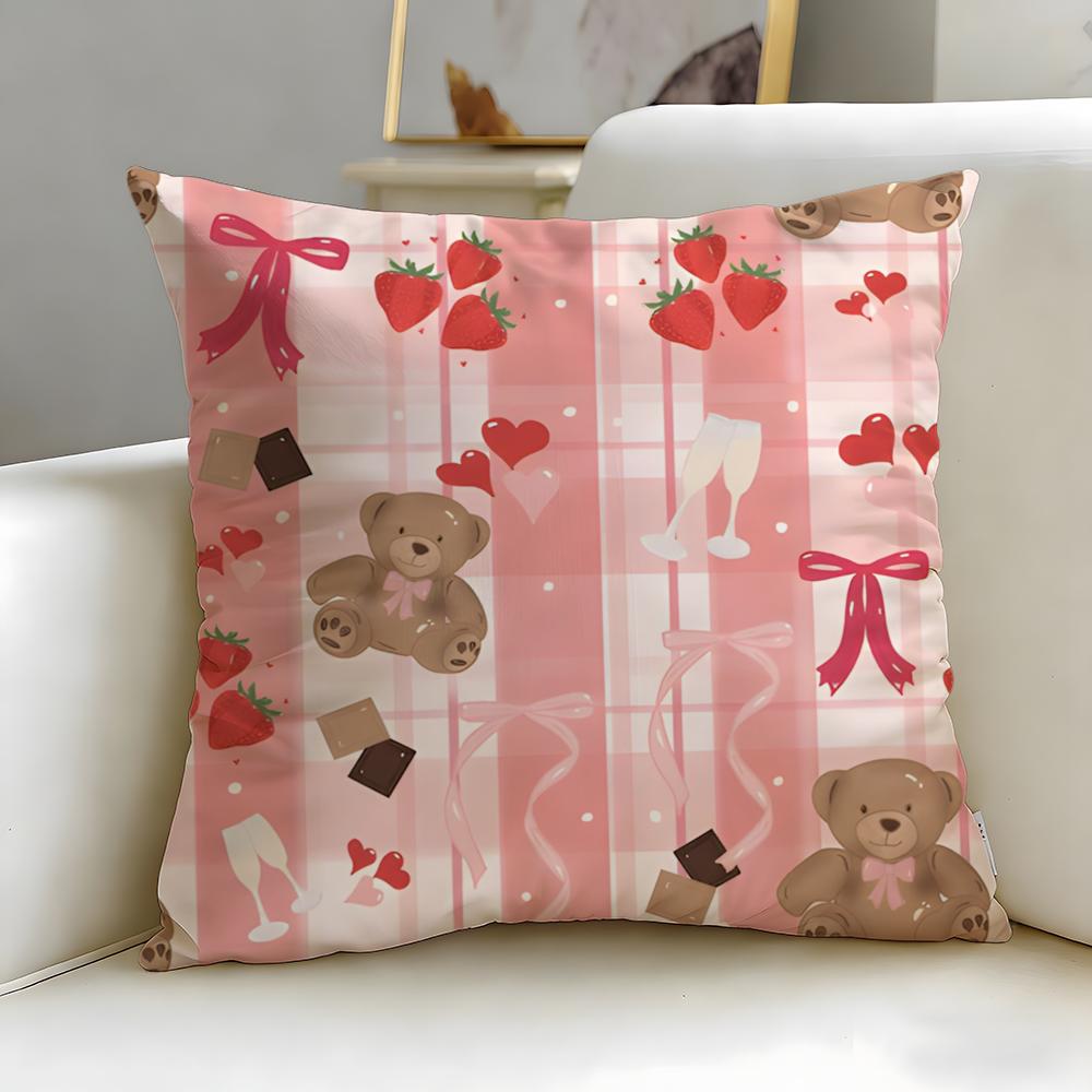 Stripes Cushion Cover Soft  EasyWash Pillow Case  Versatile for Couch Bed Travel and Office