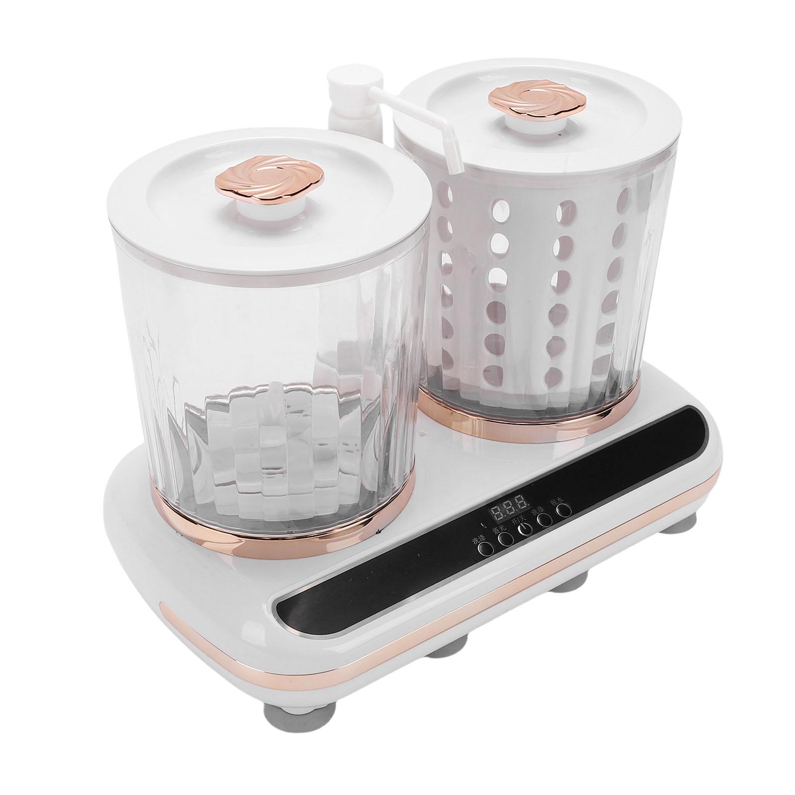 

Стиральная машина для нижнего белья с двойной корзиной и сливной трубой, перезаряжаемая портативная стиральная машина для нижнего белья для ванной комнаты, дома, путешествий