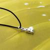 TO.STONE Mellow Heart Necklace (Glossy Black Strap)