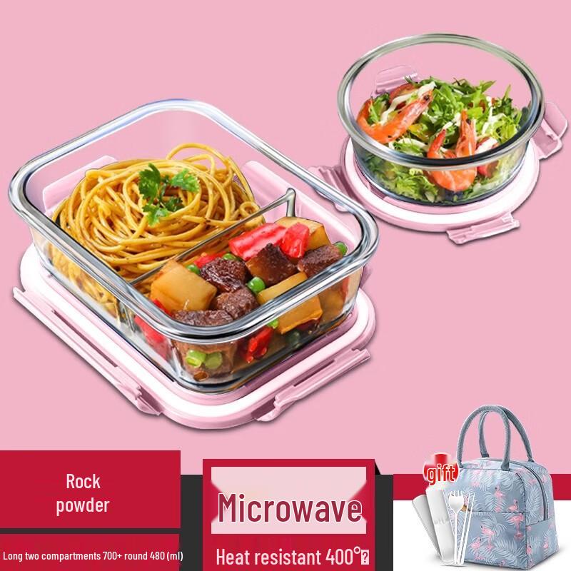 AVADEN Disposable Glass Lunch Box Set