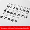 Autostickers 3D metaal decoratieve autostickers Gepersonaliseerde DIY letter- en cijferwijzigingen voor carrosserie achterklep