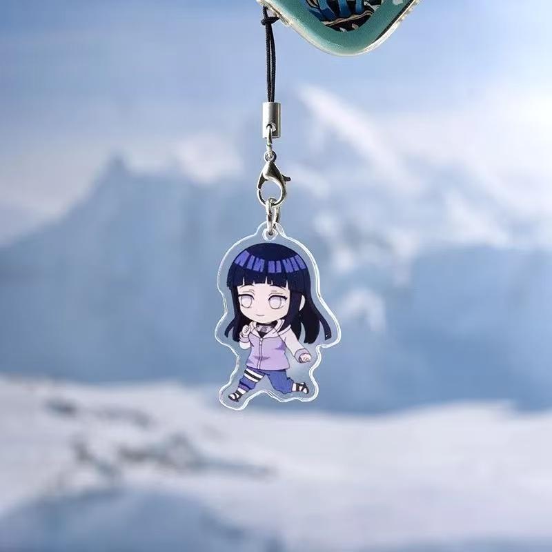 Anime Naruto Acrylic Keychain Accessaries Uzumaki Naruto Cartoon Keyring