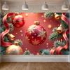 Xmas Banner Red Background Christmas Banner Red Gold Banner Red Gold Theme For Christmas Party Holiday Party Home Decor