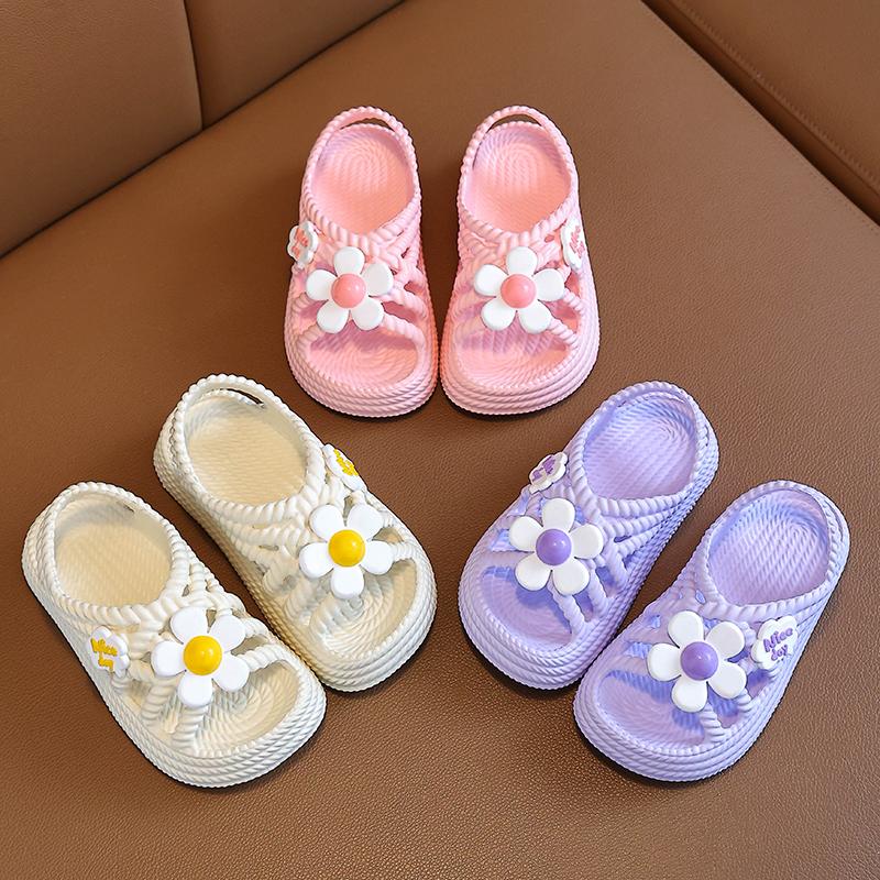 Nuova Estate di Età Compresa Tra 2-8 Bambini Pantofole Modello di Fiore Agile Comfort Sandalo per Le Ragazze Antiscivolo Seabeach Infradito Casa Scarpe per Bambini