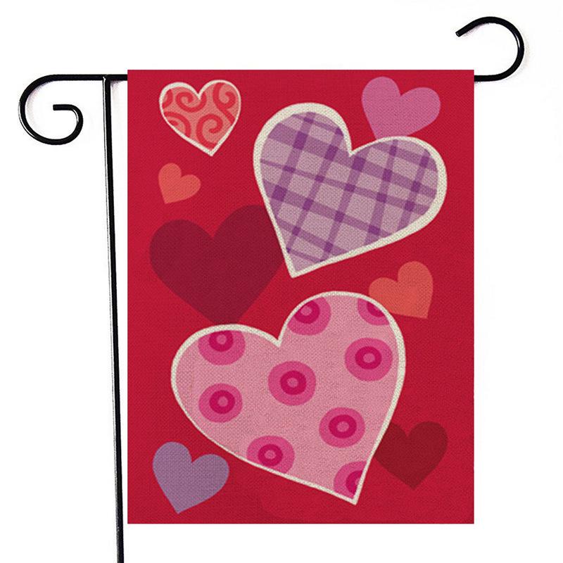 Valentine's Day Double-Sided Garden Flag - Love Pattern Bestseller