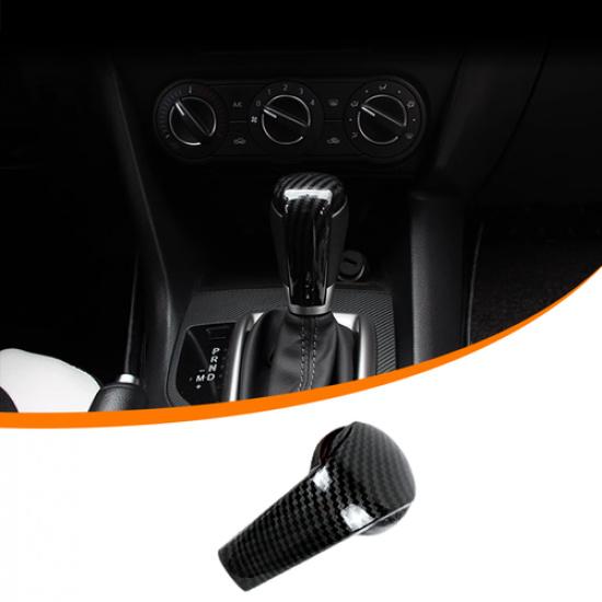 Carbon Fiber Style Inner Gear Shift Knob Cover Trim Fit For Mazda CX4 2016-