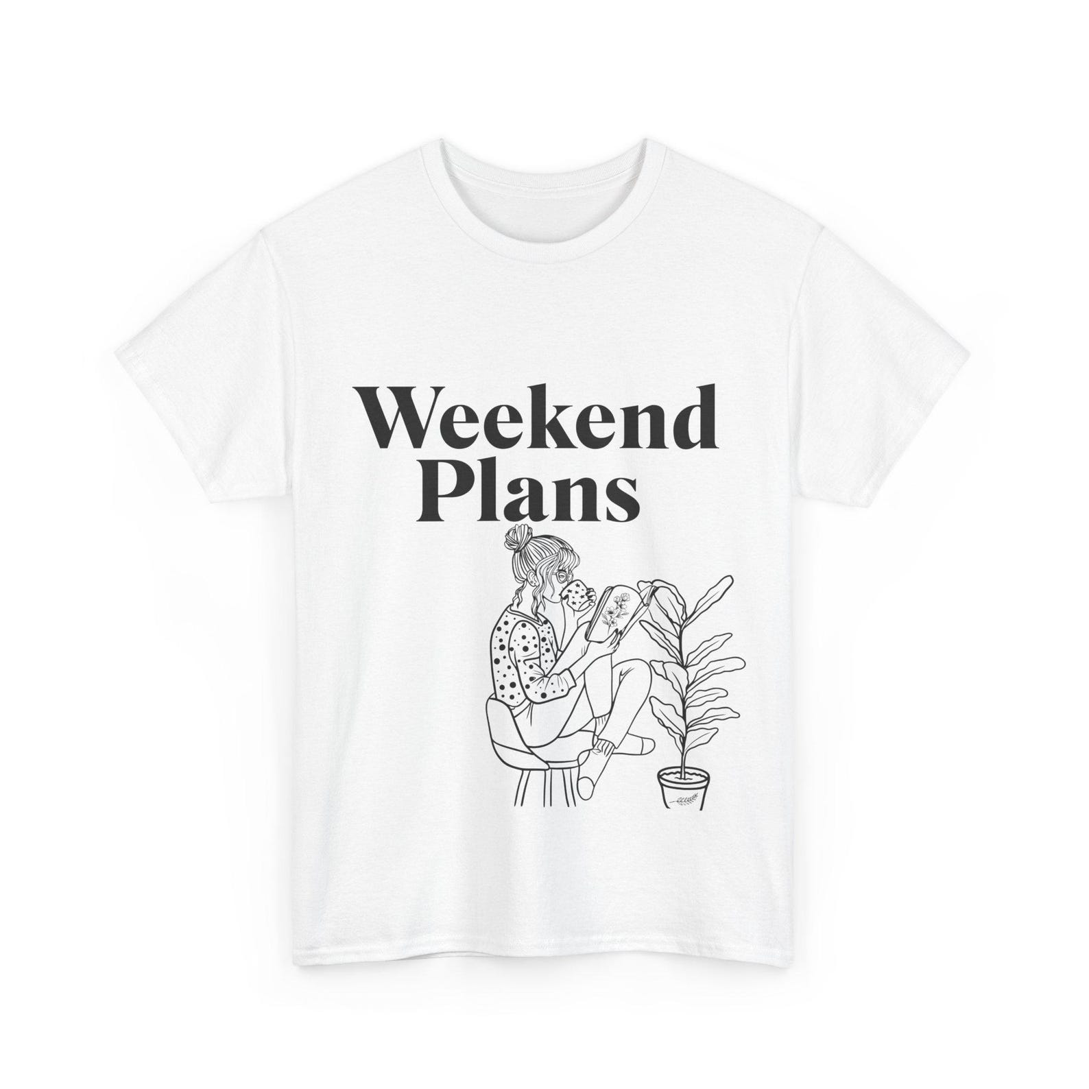 Weekend Plans Tee: Relaxation Vibes, Self Love T-Shirt L
