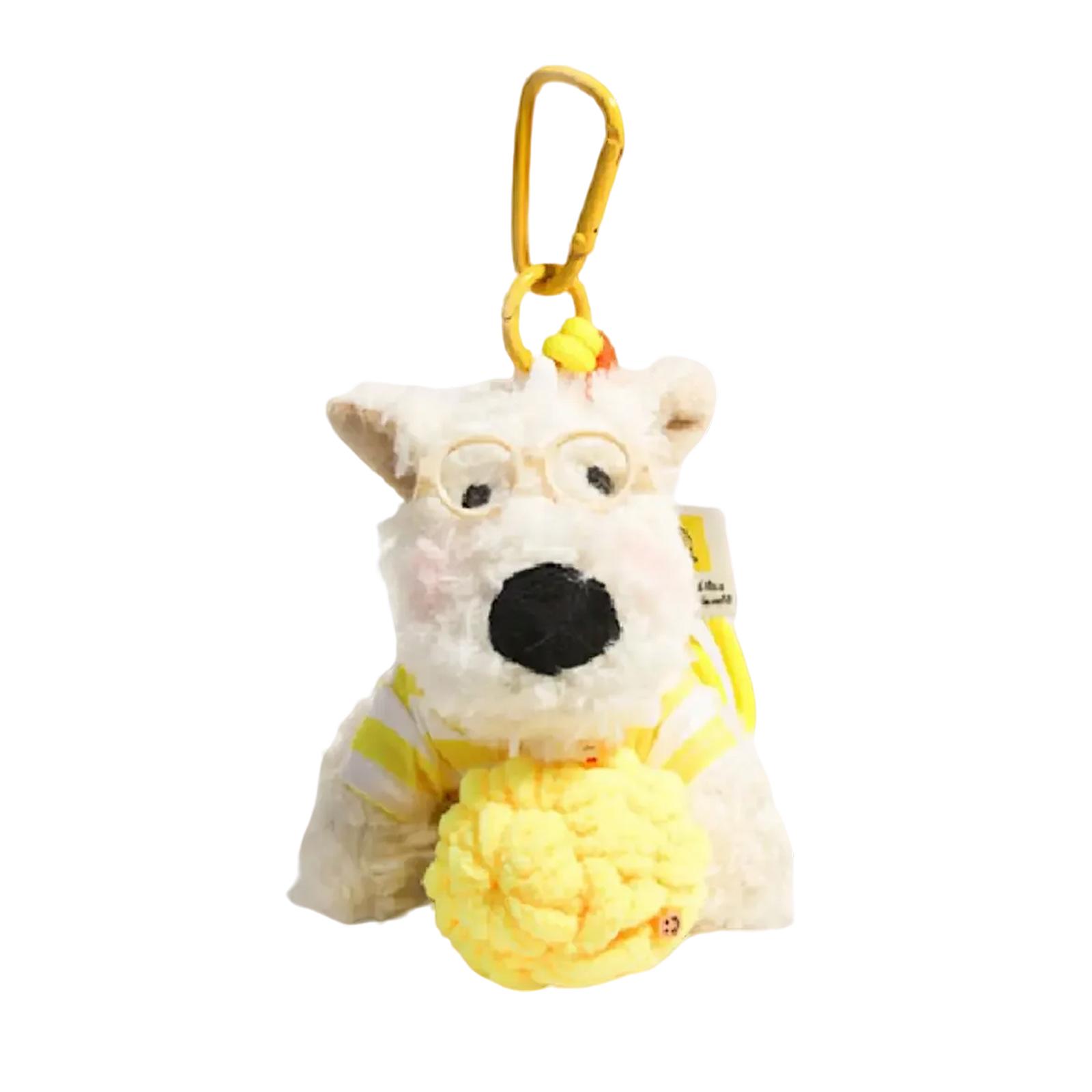 

Cute Plush Keychain For Pet Lovers, Backpack/Shoulder Bag Charm, Scrawled Puppy Keychain Ornament, Cartoon Gift Doll. One Size