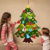 Diy Felt  Christmas  Tree  Set Holiday Atmosphere Creative Christmas Decoration (with String Lights)