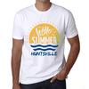 Maglietta vintage da uomo Maglietta grafica È ora di salutare l'estate in Huntsville White