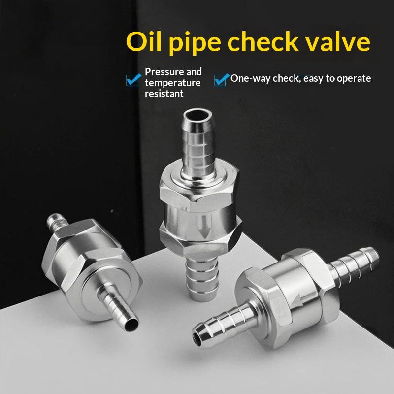 One-Way Non-Return Check Valve Aluminium Fuel Water Gas Air Vacuum Petrol Diesel 4 Size Valves 6/8/10/12Mm For Marine Automotive