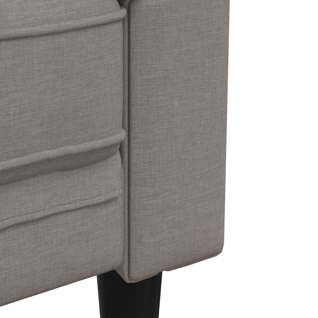 2 Piece Sofa Set Taupe Fabric
