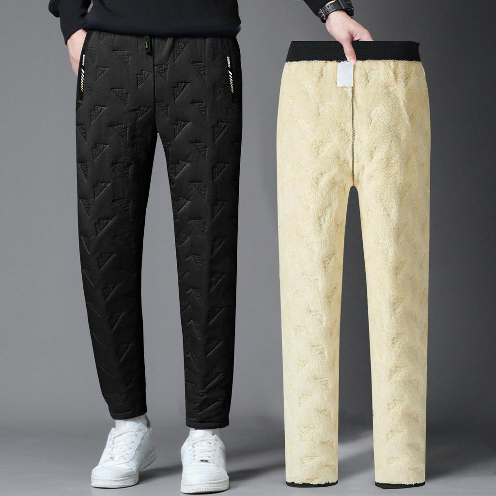 Men's Fleece Casual Drawstring Straight Sweatpants