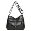 Women New Premium Soft Leather Crossbody Bag New Vintage Leather Large Pocket Multi-Compartment Shoulder Bag