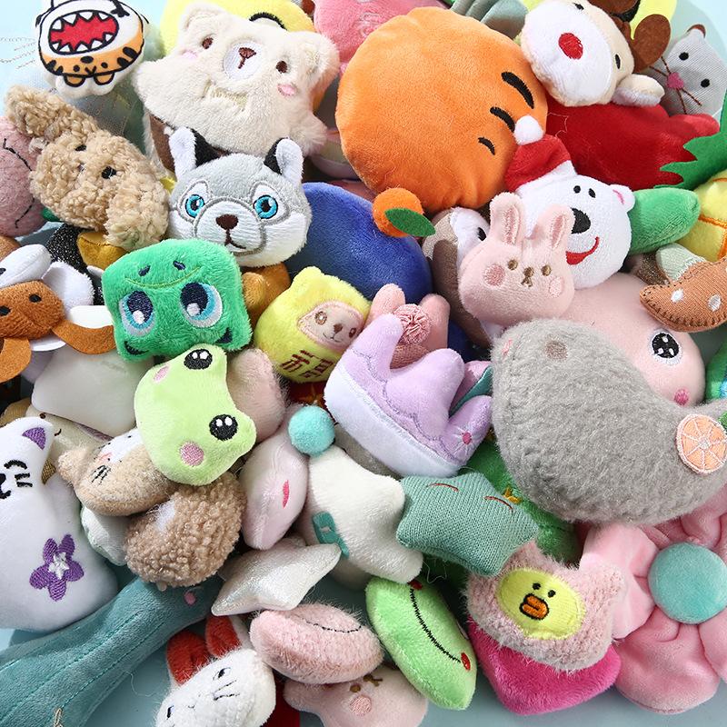 50Pcs Mini Plush Doll Toy Bulk Kawaii Stuffed Animal Doll Toy Soft Plushie Diy Accessories For Girl Hair Clips Sock Party Favors