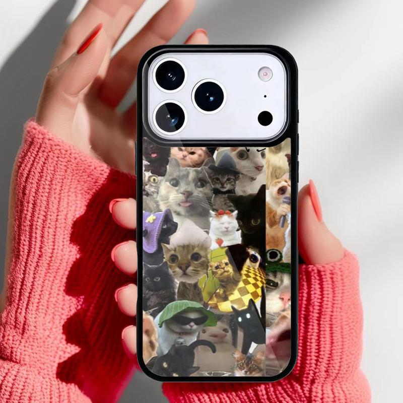 Crying Cat Memes And Dog Phone Case for iPhone 17 16 15 14 13 Pro Max Back Cover for 12 11 Pro Coque