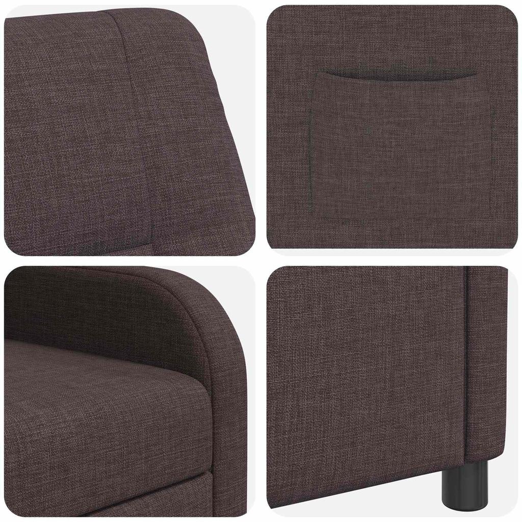 Recliner Dark Brown Fabric