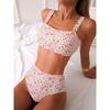 Sexy Floral Print Female Swimsuits Women Bikini 2026 Swimwear High Waisted Bikinis Sets Two Pieces Bandeau Bathing Suit Beahwear
