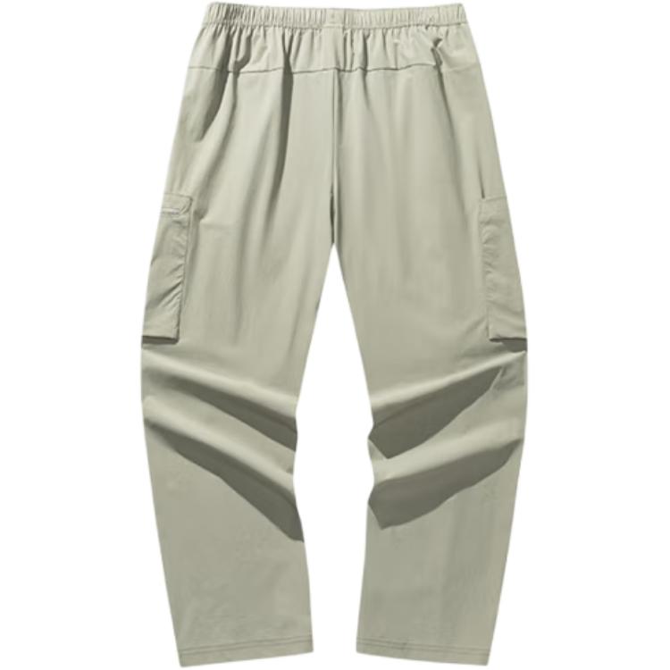 Anta Lifestyle Series Solid Color Mid Waist Drawstring Breathable Versatile Loose Sports Long Pants Men bottoms 152538508-1