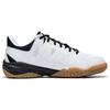 Li Ning Seamless Textile, Synthetic Leather Abrasion Resistant Breathable Low Top Badminton Shoes Unisex White Black AYTT025-1