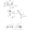 TOTO TBY01403J Bathroom Wall Thermostat Mixer Tap Comfort Wave Click Shower for Public Areas, Silver