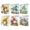 6pcs DIY Rhinestone Diamond Art Mosaic Postcards Diamond Art Handmade Cards Creative Christmas Birthday & Thanksgiving Card Kits