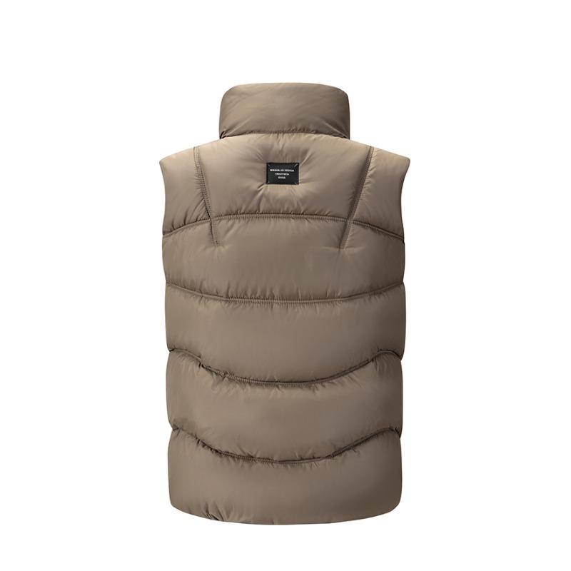 Women Stand Collar Padded Sleeveless Vest Waistcoat