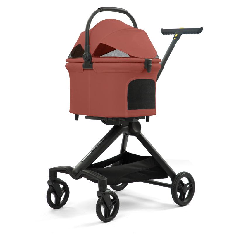 

Самая продаваемая амортизирующая коляска для питомцев: Складывание одной кнопкой для маленьких собак в Японии и Корее Pet Companion - 30 lbs Capacity