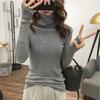 Autumn and Winter Large Code Women's High Neck Sweater Slim Thickening Head Long-sleeved Bottoming Knitwear