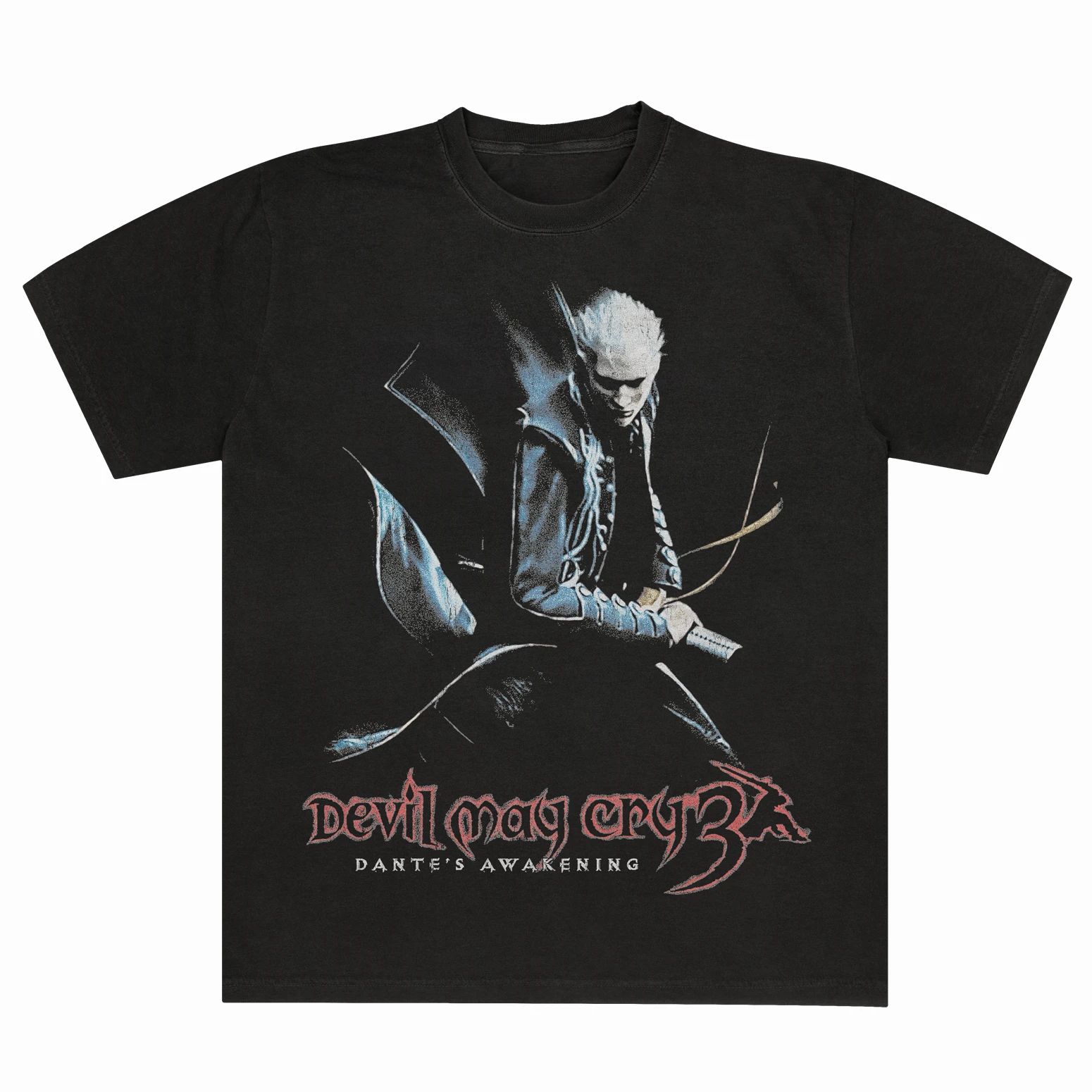 Devil May Cry 3 Dantes Awakening Vergil Retro Video Game T Shirt for Men Women Vintage Action Graphic Print Tee L