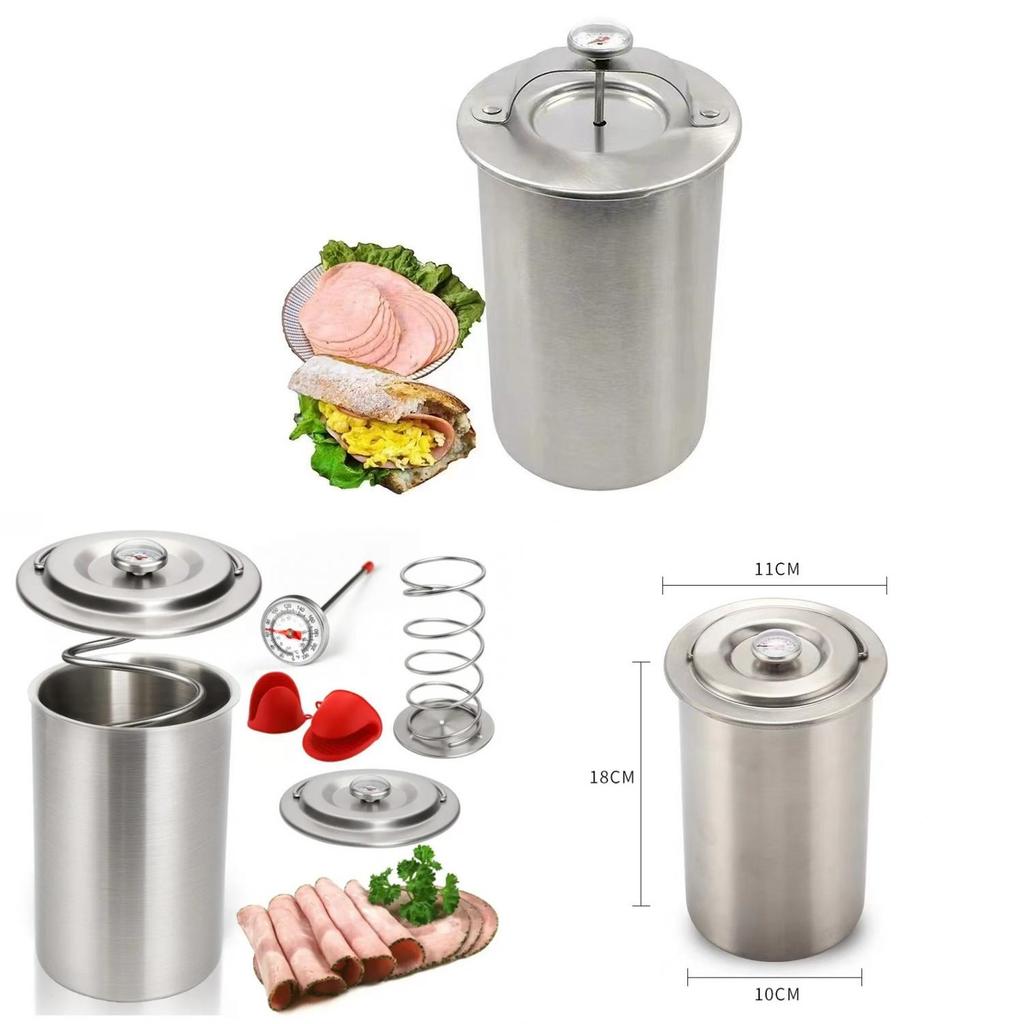 Stainless Steel Meat Steamer With Thermometer For Home Cooking And Gift