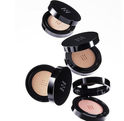 Black Cushion Foundation Duo SPF34 15g X2 – High Coverage Korean Cushion with Refill (9 Shades)