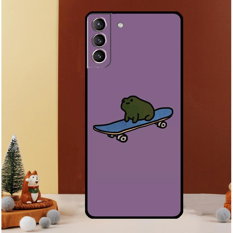 Cute Cartoon Frog Case For Samsung Galaxy S22 S23 S24 Ultra Note 20 10 Plus S8 S9 S10 S20 FE S21 FE Cover