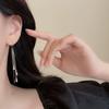 Elegant Water Drop Tassel Ear Threads French Long Dangle Earrings High-End Jewelry for Women