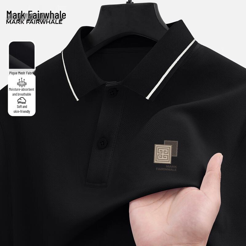 Mark Fairwhale Men's 2025 Summer Loose Fit Short Sleeve Polo Shirt