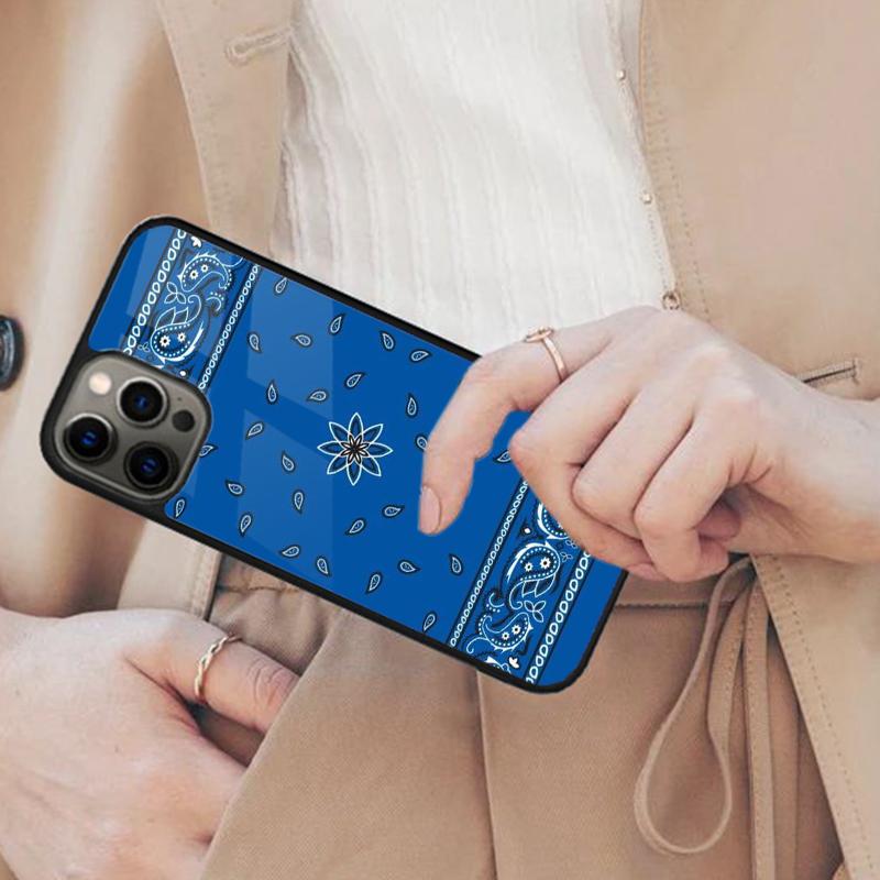 

Blue Bandana Magnetic Phone Case For APPLE iPhone 17 Air 16 14 13 12 Pro Max 15 Plus Wireless Charge With MagSafe Cover iPhone 14