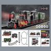 Simulated Railway Trains Retro Steam Train Model Children Toys Electric Rail Train Track Boy Toy Kids New Years Christmas Gifts