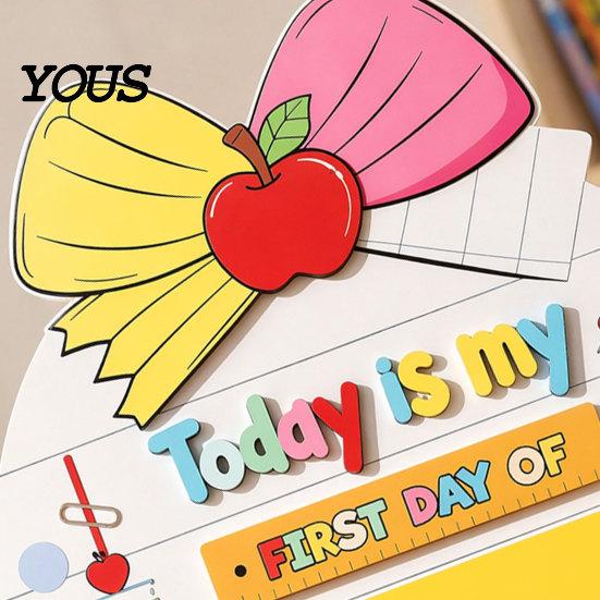 Reusable School Board Personalized First Day of Wooden Sign, Erasable Back to Sign Board, Cute Classroom Decor, Keepsake Memory Tracker