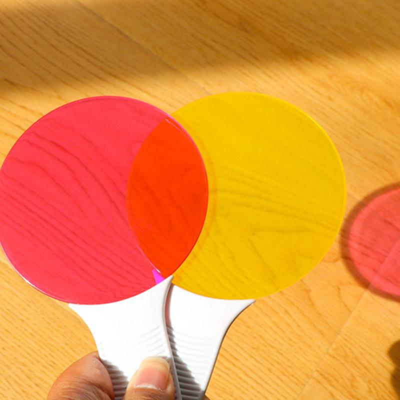 5PCS Learning Resources Color Paddles Kids Colors Mixing Toy Optics Filter Plate Montessori Science Educational Matching Game