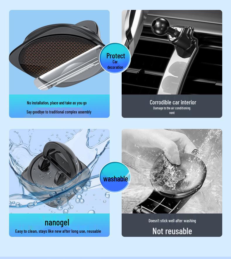360° Rotating Gravity Phone Holder for Car Dashboard